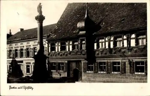 Ak Schesslitz Scheßlitz in Oberfranken, Partie am Schlossplatz