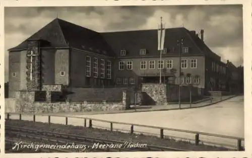 Foto Ak Meerane in Sachsen, Kirchgemeindehaus