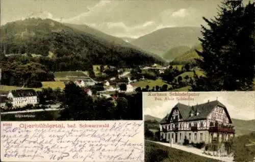 Ak Ober Bühlertal in Baden Schwarzwald, Kurhaus Schindelpeter, Bes. Alois Schindler