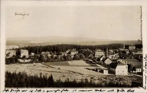 Ak Grünbach im Vogtland, Panoramablick