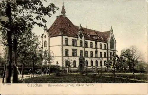 Ak Glauchau in Sachsen, Bürgerheim König Albert-Stift