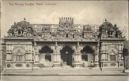 Ak Pettah Colombo Ceylon Sri Lanka, Hindutempel