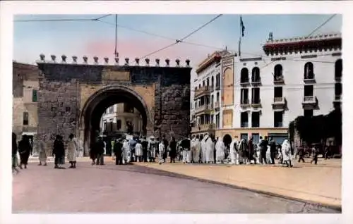 Ak Tunis Tunesien, Porte de France et Consulat brittanique