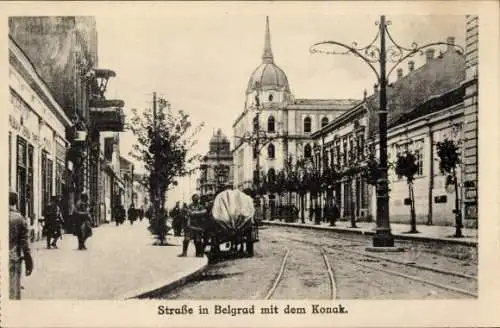 Ak Beograd Belgrad Serbien, Straße, Konak