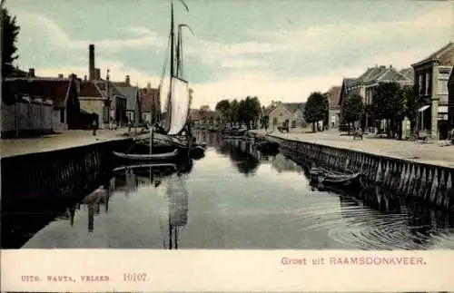 Ak Raamsdonksveer Nordbrabant, Kanal, Segelboot