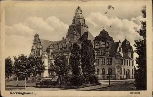 Ak Recklinghausen im Ruhrgebiet, Rathaus