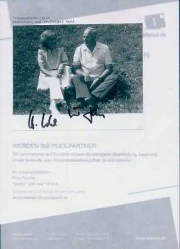 Foto Hannelore und Helmut Kohl, Autogramme