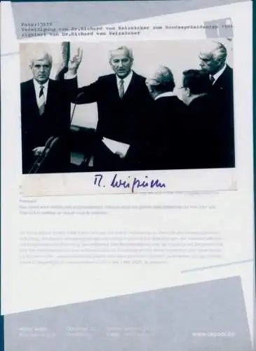 Foto Vereidigung von Richard Weizsäcker zum Bundespräsidenten, 1984