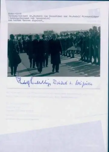 Foto Bundespräsident Richard von Weizsäcker, Bundespräsident von Österreich Rudolf Kirchschläger