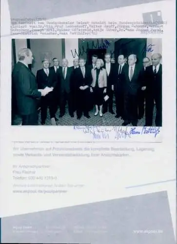 Foto Kabinett von Bundeskanzler Helmut Schmidt, Otto Graf, Volker Hauff, Rainer Offergeld