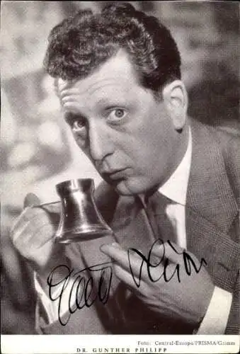 Ak Schauspieler Gunther Philipp, Autogramm