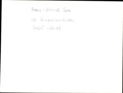 Ak Moderator Hans-Ulrich Spee, Portrait, Autogramm