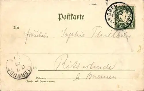 Litho Oberammergau in Oberbayern, Passionsspiel, Christus, Schauspieler Anton Lang