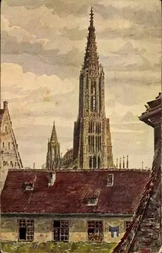 Künstler Ak Marschall, J., Ulm an der Donau, Münster