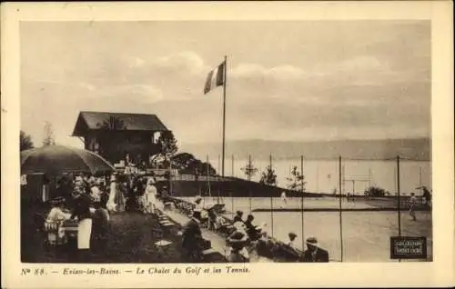 Ak Évian les Bains Haute Savoie, Le Chalet du Golf et les Tennis