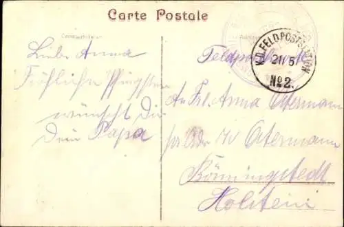 Ak Staden Westflandern, Eisenbahn, Kirche, Blumen