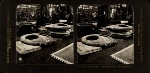 Stereo Foto Borsigwerke Berlin Tegel, A. Borsig, Abteilung Lokomotivbau, Kümpelbleche, Bild 22