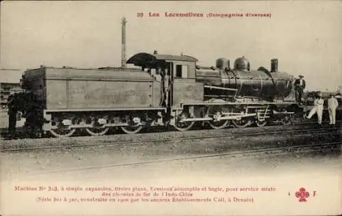 Ak Französische Eisenbahn, Lokomotive Nr. 313