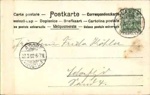 Ak Fröhliche Ostern, Ostereier, Osterhasen