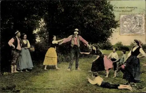 CPA La vie aux champs, Colin-Maillard
