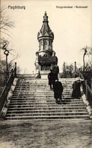 Ak Magdeburg an der Elbe,  Kriegerdenkmal Fürstenwall