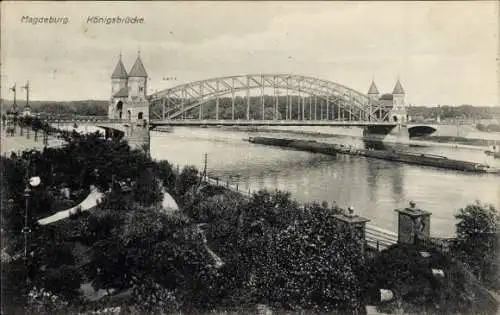 Ak Magdeburg an der Elbe, Magdeburg. Königsbrücke.