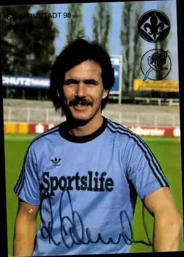 Ak Fußballspieler Wolfgang Schüler, SV Darmstadt 98, Autogramm