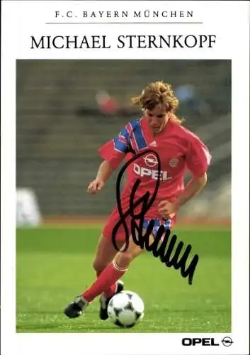 Ak Fußballspieler Michael Sternkopf, FC Bayern München, Autogramm