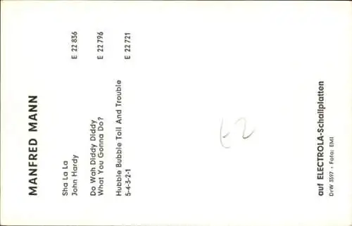 Ak Musiker Manfred Mann, Autogramm, Musikband