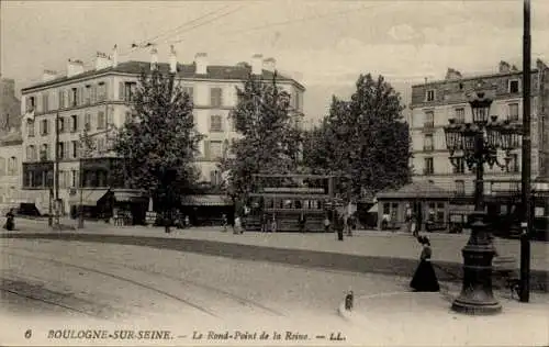 Ak Boulogne sur Seine Hauts de Seine, Le Rond-Point de la Reine