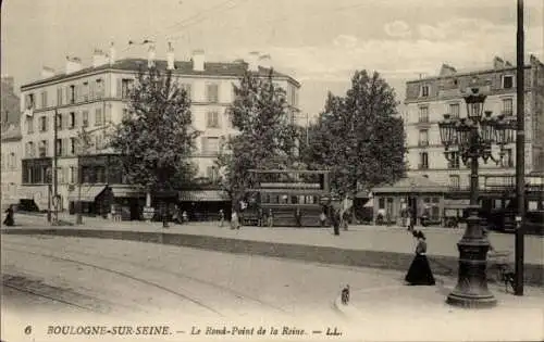 Ak Boulogne sur Seine Hauts de Seine, Le Rond-Point de la Reine