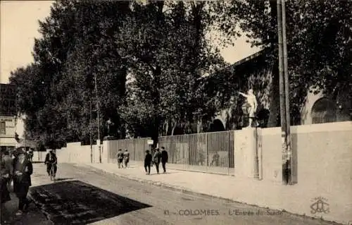 Ak Colombes Hauts de Seine, L'Entrée du Stade