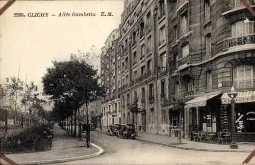 Ak Clichy Hauts de Seine, Allée Gambetta