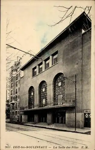 Ak Issy les Moulineaux Hauts de Seine, La Salle des Fêles