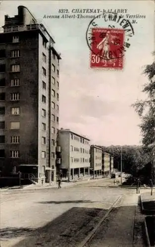 Ak Châtenay Malabry Hauts de Seine, Avenue Albert-Thomas et le Bois de Verrières