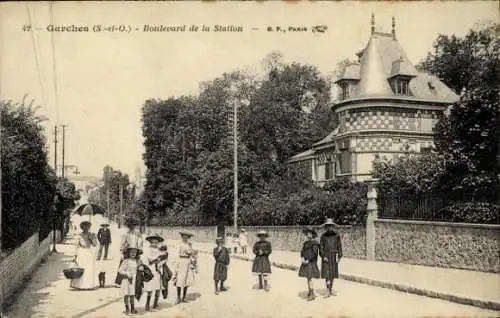 Ak Garches Hauts de Seine, Boulevard de la Station