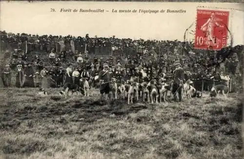 CPA Rambouillet Yvelines,  La meute de l'équipage de Bonnelles