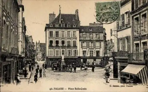 Ak Falaise Calvados, Place Belle-Croix