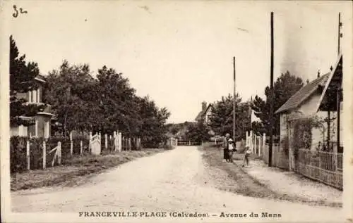 Ak Merville Franceville Plage Calvados, Avenue du Mans