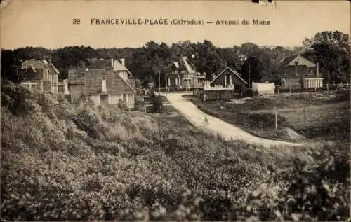 Ak Merville Franceville Plage Calvados, Avenue du Mans