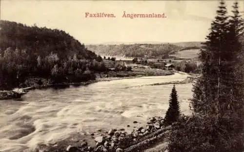 Ak Schweden, Faxälfven, Ångermanland