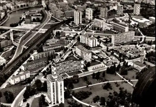 Ak Berlin Tiergarten, Fliegeraufnahme, Hansaviertel