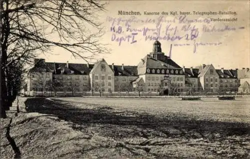 Ak München, Hofbräuhaus,  Kaserne des Kgl. bayer. Telegraphen-Bataillon, Jahreszahl 1915