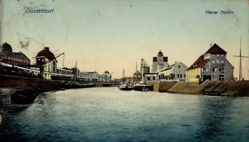 Ak Düsseldorf am Rhein, Neuer Hafen