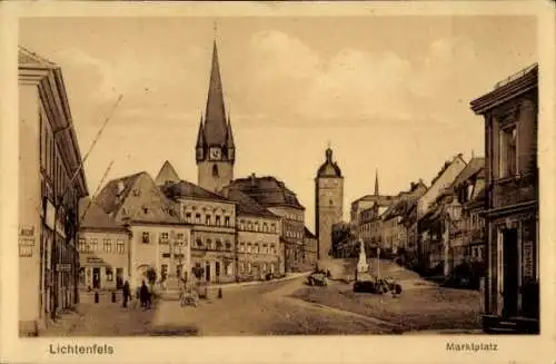 Ak Lichtenfels am Main Oberfranken, Marktplatz, Türme