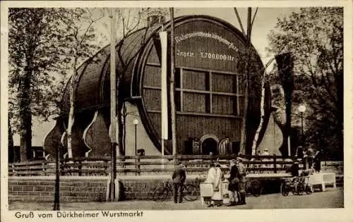Ak Bad Dürkheim, Wurstmarkt, Naturweinschenke, Fass
