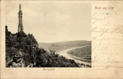 Ak Trier an der Mosel, Mariensäule