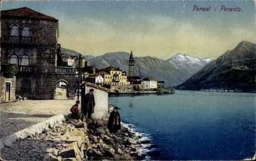 Ak Perast Perasto Montenegro, Teilansicht