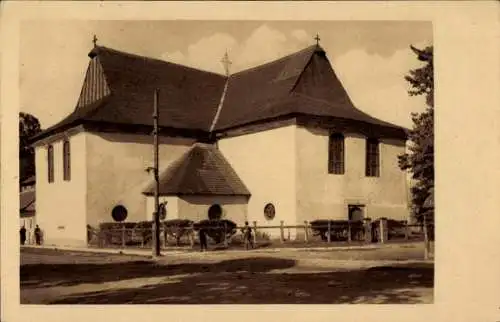 Ak Kežmarok Käsmark Slowakei, Alte Holzkirche