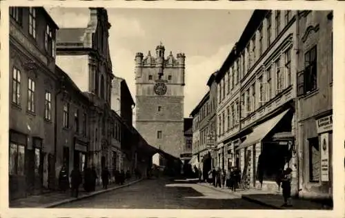 Ak Jihlava Iglau Region Hochland, Straßenpartie, Tor